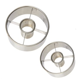Ateco Stainless Steel Donut Cutter Set of 2 : Ø 2 1/2'' and 3 1/2''.