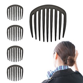 nalaina Coiling Comb Hair Ornament, Set of 5, Hair Comb, Hair Clip, Matte Black Color, Hair Accessories, Hair Arrangement, Prime Hair, 9 Tooth Comb, Bundled Hair, Weddings, Kimono, Coming of Age Ceremonies, Graduation Ceremonies, School Entrance Ceremoni