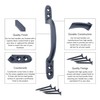 SUL Black Cast Iron Hot Bed Handles with Screw for