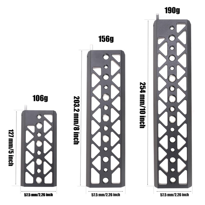 FOTGA 8 Inch Quick Release Plate Lightweight Dovetail Bridge Plate