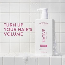 Native Vanilla & Cactus Flower 2-in-1 Shampoo & Conditioner Contain Naturally Derived Ingredients |All Hair Type Color & Treated, Fine to Dry Damaged, Sulfate & Dye Free - 2-Pack