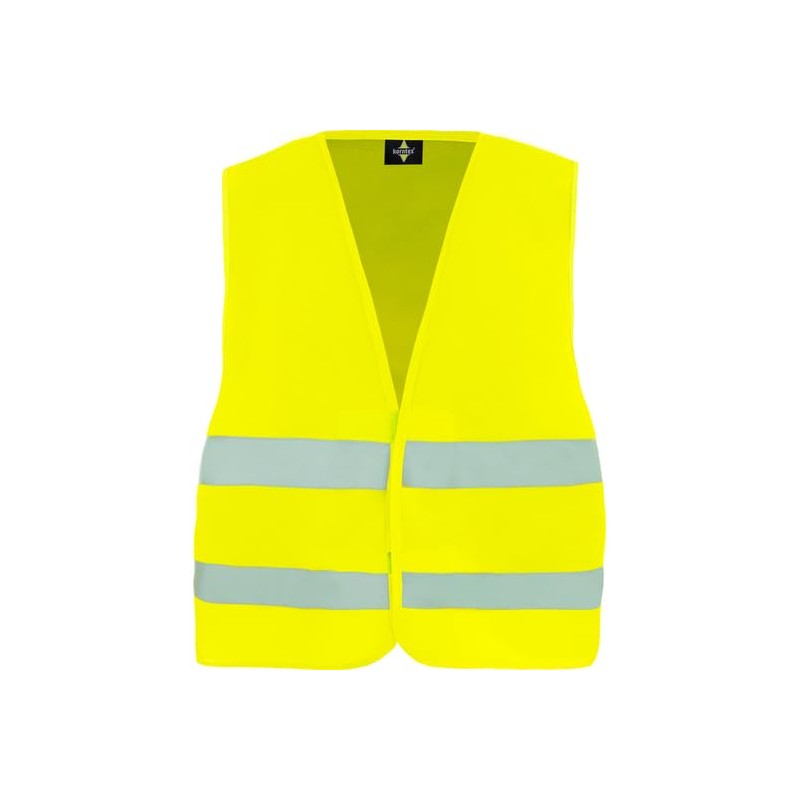 GIDUTEX Safety vest with reflective strips, washable, yellow