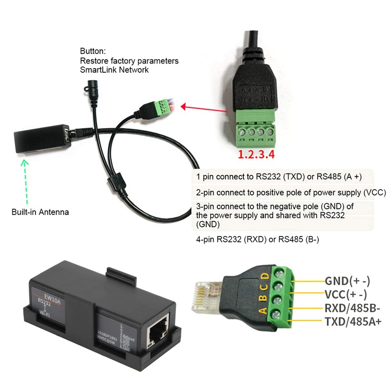 RS232 to WiFi Serial Server, RS232 to WiFi Server RS232