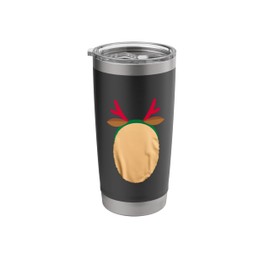 Deer Antler Reindeer Belly Ugly Christmas Sweater Women Men Stainless Steel Insulated Tumbler