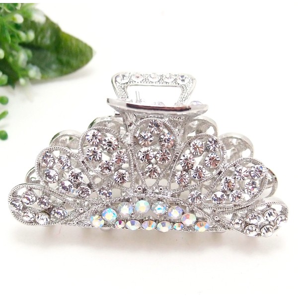 Vintage New Arrival Metal Hair Claw Clip pin Silver Beautiful Water-drop design beautyxyz USA Seller