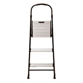 COSCO 11425ABK1E Folding Step Stool with Rubber Hand Grip, 8 Ft. 10 in. Max Reach, ANSI Type 1, 250 lb Weight Capacity, 3, Black