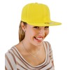 Underground Kulture Plain Flat Peak Snapback Baseball Cap Yellow