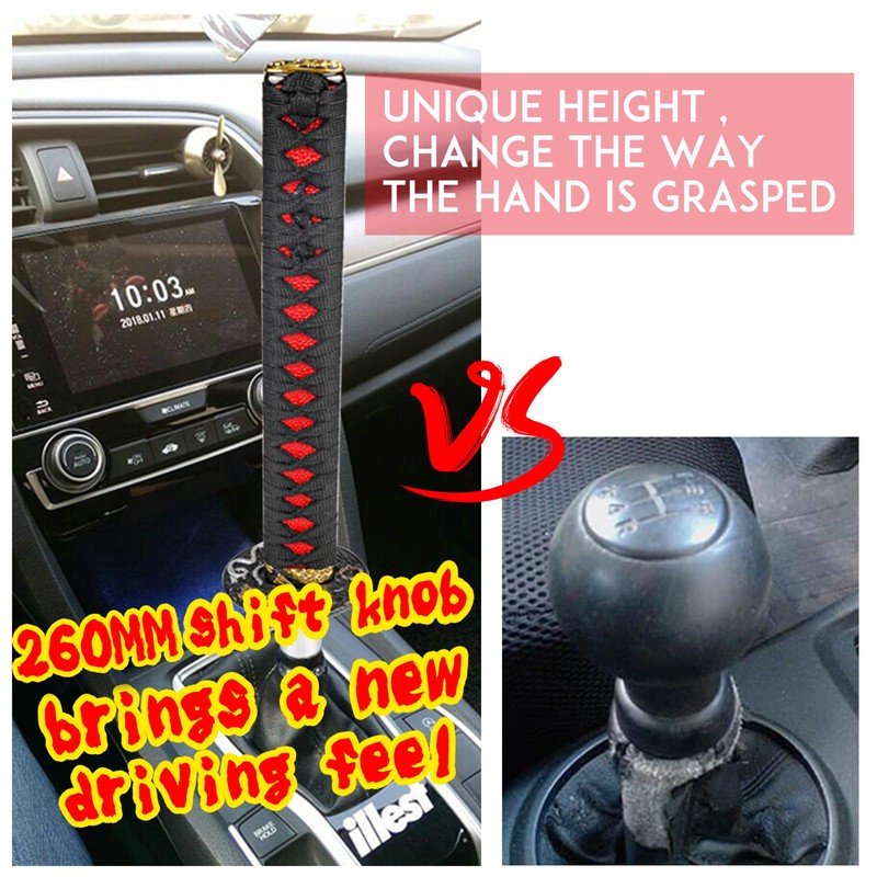 HTRACING Katana Gear Shift Knob Samurai Sword Shifter Knob Universal