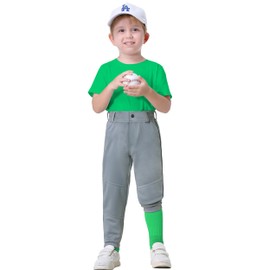 MIVEI 2T-7Years Toddler Baseball Pants - Youth Kids Tee Ball Pants with Belt Loops Little Grils Softball Knicker Pants UPF50+