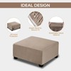 NeColorLife Ottoman Cover Square Velvet Ottoman Slipcover Thick Stretchable Footrest