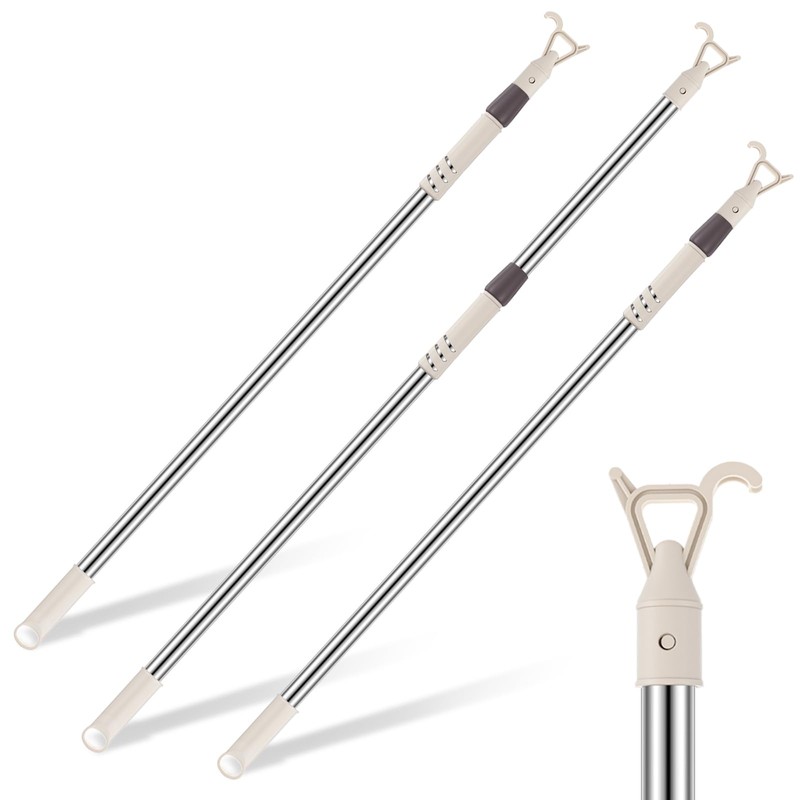Reallnaive 1 Pack Telescoping Skylight Pole with Hook up 47