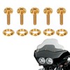 TDZ Gold Titanium Windshield Bolts, Windscreen Screws, Fairing Bolts for