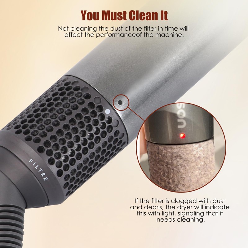 2PCS Filter Cleaning Brush Compatible with Dyson Airwrap HS01 HS05