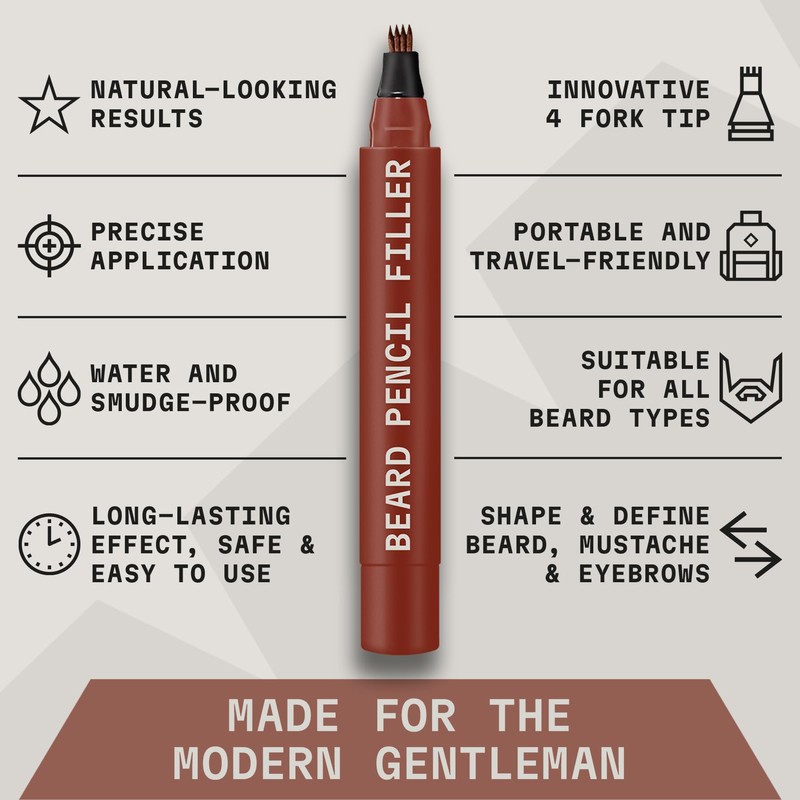 Striking Viking Beard Pencil & Bristle Brush for Men -