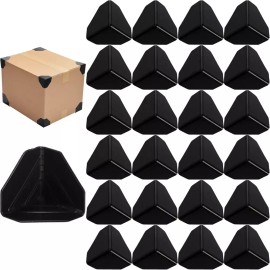 ZENFUN 200개 포장 모서리 보호대 플라스틱 헤비 듀티 배송 상자 패널 검은색 2.4 L x W H ZENFUN 200PCS Corner Protector Heavy Duty Shipping Box Panel Black 2.4L x W x H