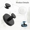 SJUNJIE 4Pcs Vacuum Suction Cup Hooks Removable Hooks Black Suction