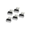 Partuto 5pcs Ice Blue USB LED Night Light Car Interior