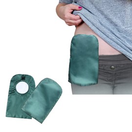 rainbowstar 2 fundas para bolsas de ostomía, fundas para ducha de ostomía, impermeables, reutilizables, para hombres y mujeres, protector de ducha para colostomía, ileostomía, Verde, Estándar