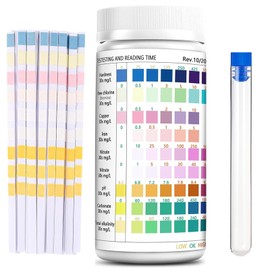 STFYUG 9 in 1 Aquarium Test Strips, 100 Test Strips Aquarium Test Sets, Aquarium Water Test for Aquariums, Aquarium Accessories for Measuring PH Water Hardness Chlorine Nitrite in Aquarium Fish Tank