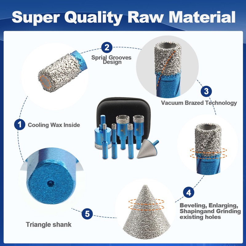 Tile Hole Saw Kit - BRSCHNITT Diamond Core Drill Bit