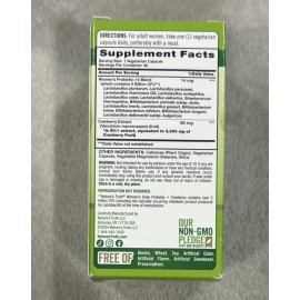 Nature's Truth Women's Probiotic + Cranberry 40 Vegetarian Capsules (1 Per Day)