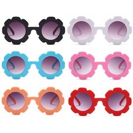 Aiweijia Children's Sunglasses Retro Sunglasses Kids Sunglasses UV Protection Kids Glasses Round Plastic Frame Sunglasses for Girls Boys, multicoloured