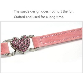Lovely Kitten Collar, Cat Collar with Bell and Elastic Strap (Pink)