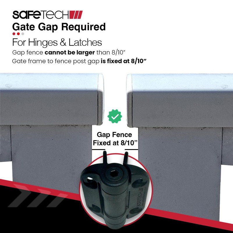 Safetech Hardware MegaKlik Self Closing Gate Hinges | Self-Aligning Heavy