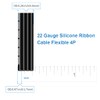 BNTECHGO 22 Gauge Silicone Ribbon Cable Flexible 4P Black 10
