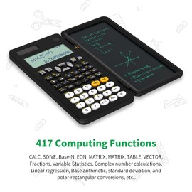 NEWYES Upgraded Scientific Calculators 991ES with Writing Tablet, Science Calculator Notepad with 417 Function, Professional Foldable Calculator for Students, School, College and Researchers