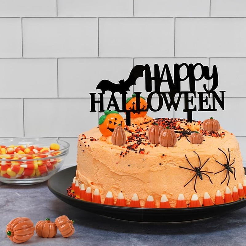 HAIOPS Mini Pumpkins, 50pcs Small Resin Pumpkins Fall Decoration for