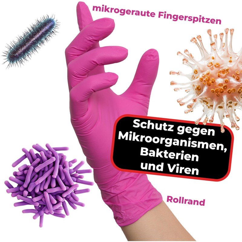 Nitras Medical 8327 Candy Wave Nitrile Disposable Gloves Magenta Pack