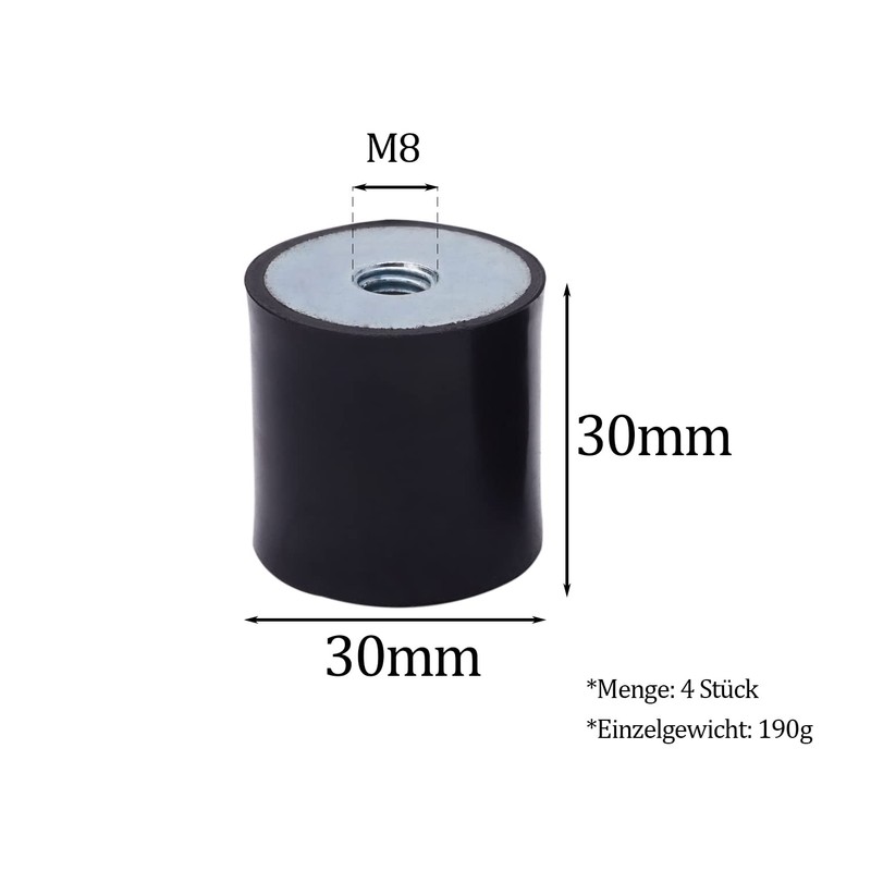 Rubber Vibration Damper 4 Pieces Rubber Metal Buffer Holders Anti