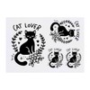 4 x 'Cat Lover' Temporary Tattoos - Water Resistant, Skin-Safe,