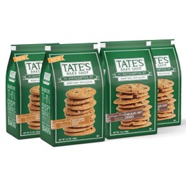 Tate's Bake Shop Cookies Variety Pack, Salted Caramel Chocolate Chip & Chocolate Chip Cookies, 4 - 7 oz Bags
