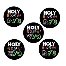 70TH Birthday HOLY BLEEP Sticker (24 Pieces) by Partypro
