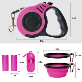 LIEVUIKEN Retractable Dog Leash Automatic Telescopic Tractor Dog Rope, Pet Rope 10/16 FT Durable and Convenient, with Non-Slip Handle, Suitable for Small and Medium-Sized Dogs