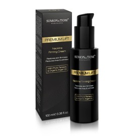 Simon&Tom Premium Lift Neck Firming Cream - 100ml - Double Chin Reducer Cream - Restores Skin Firmness - Anti-Aging Neck Cream - With Bio Argan Oil and Firming Phyto-Tensors - Made in Spain