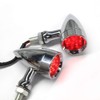 Red CNC Motorcycle Bullet LED Turn Signal Lights Blinker Indicator