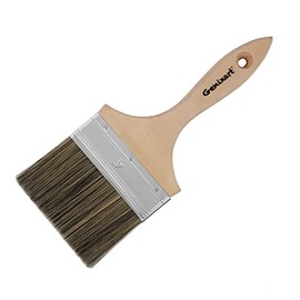 Brocha de pintura de doble espesor, 100 mm para pintar paredes y manchas de cerca, mango de madera para barniz, pasta, gesso y lavado de cal