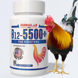 Farmalab B12 5500 Plus for Rooster Chicken Hens Poultry Gamefowl Plus para Gallos Gallinas Pollos Aves de Corral