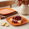 TP 10.5" Melamine Square Dinner Plates, 6-piece Plate Set Unbreakable