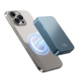 Banco magnético de energía de 26800 mAh para cargador portátil Magsafe, aleación de aluminio de gran capacidad de 20 W USB-C entrada y salida de carga rápida inalámbrica para iPhone17Pro Max