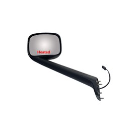 Replacement Black Hood Mirror Driver Left Side Fit Freightliner Cascadia 2018-onward