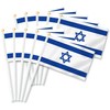 25PCS Israel Handheld Small Flag, Israelis Hand held Mini Decor