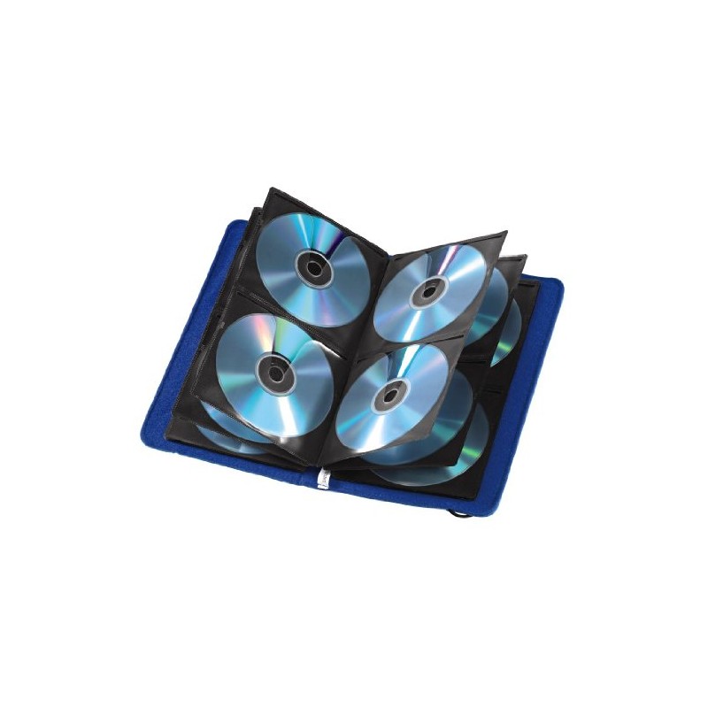 Hama Case for CDs/DVDs 48 Disc Capacity Felt Blue