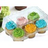 Decony Cupcake Boxes 6 Count [ MADE IN USA ]-