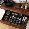 TSONDEKU Expandable Silverware Drawer Organizer - BPA Free Flatware and