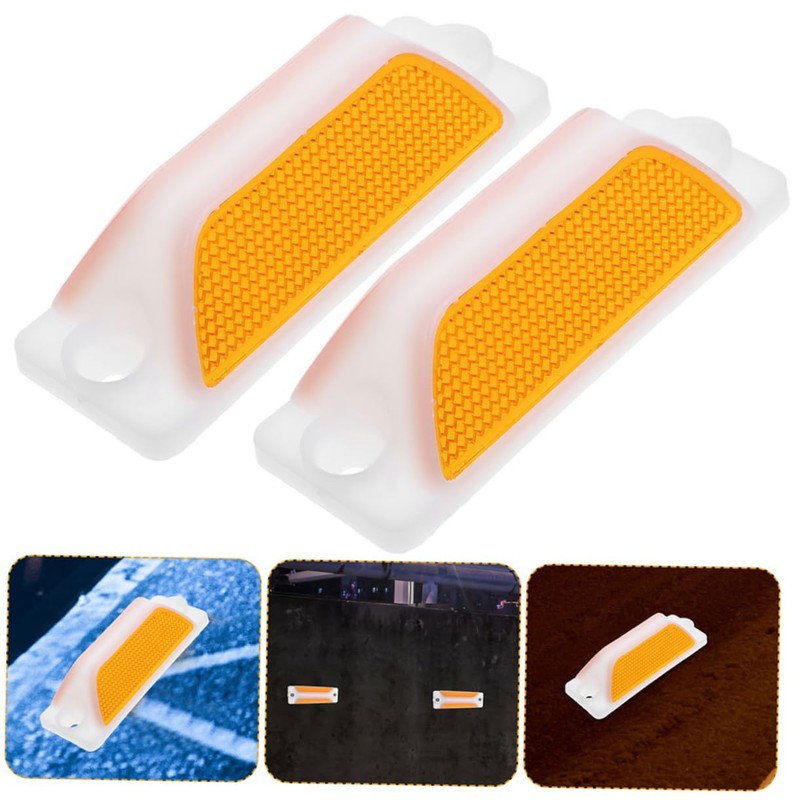 iplusmile 6pcs Reflective Driveway Markers Rectangular Road Traffic Reflectors High