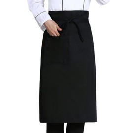 YIBOOOM Cafe Apron Sommelier Apron Bib for Dining Establishments, Unisex, Kitchen, Chef, Sommelier Work, Easy to Clean, Home Use, Black, Free size
